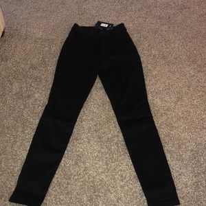 High waisted black skinny jeans